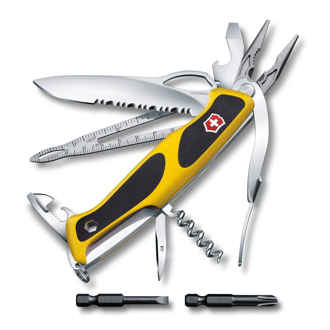 Victorinox Ranger Grip Boatsman, džepni nož, rumeno/črn