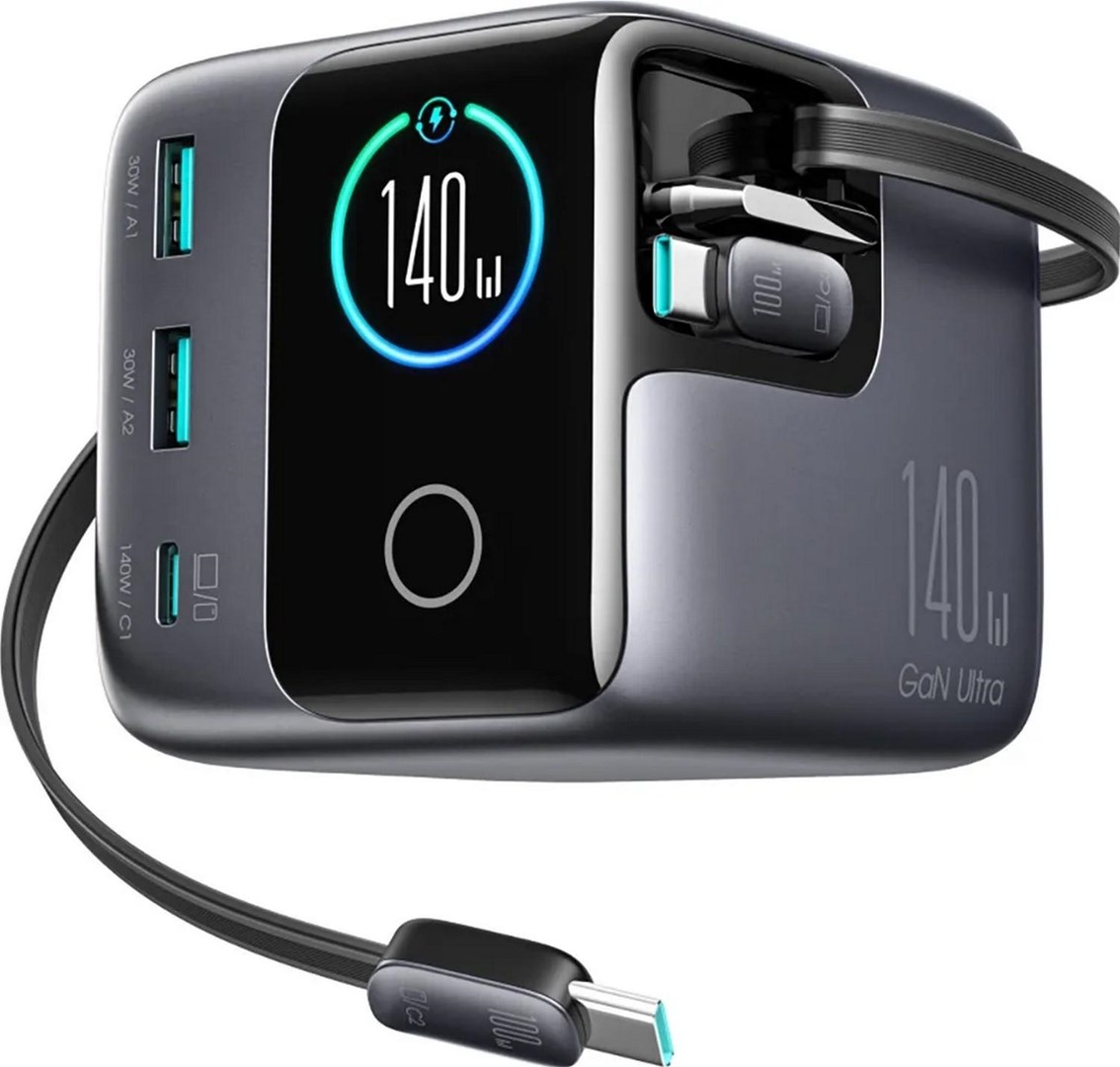 Namizni polnilec Joyroom Podix JR-TRD01 GaN, 140 W, 1x USB-C, 2x USB-A