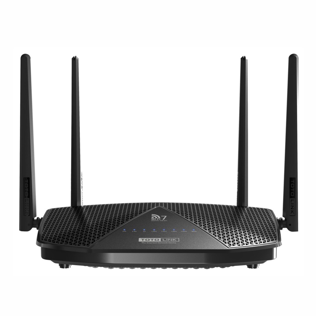 WiFi 7 usmerjevalnik Totolink BE5100R, Dual Band, 4x GbE RJ45, 1x 2.5GbE RJ45