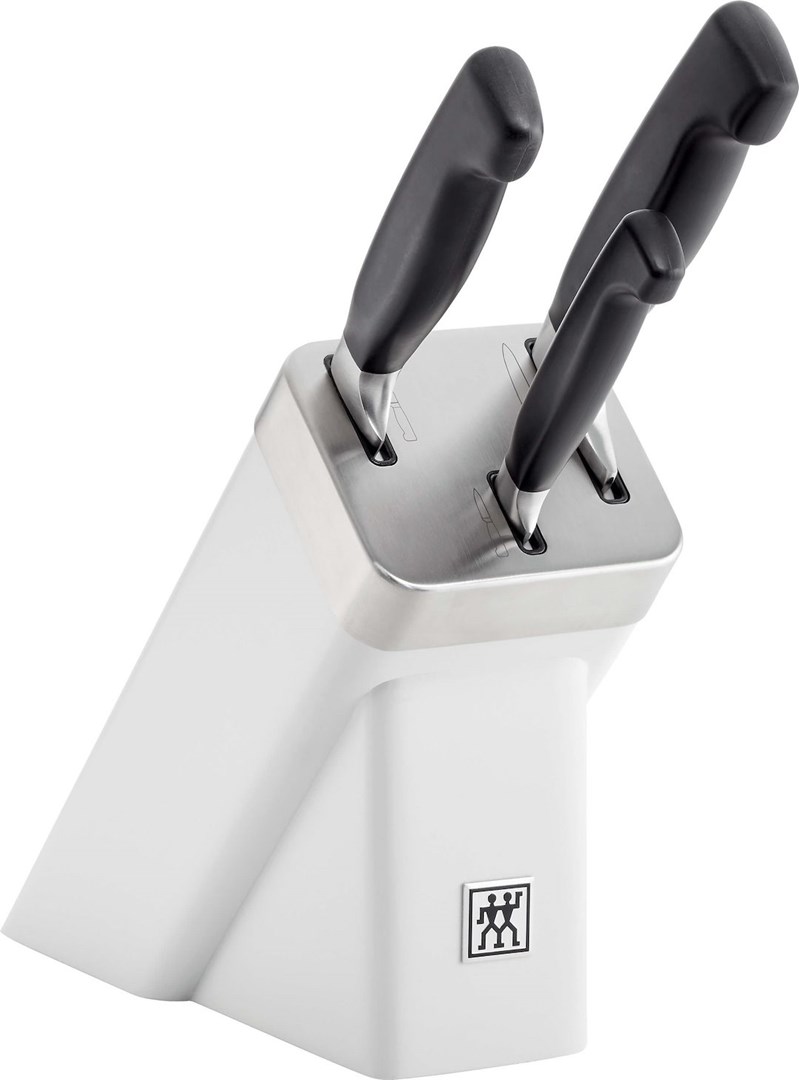 Zwilling FOUR STAR Set 3 nožev v bloku za ostrenje, bel