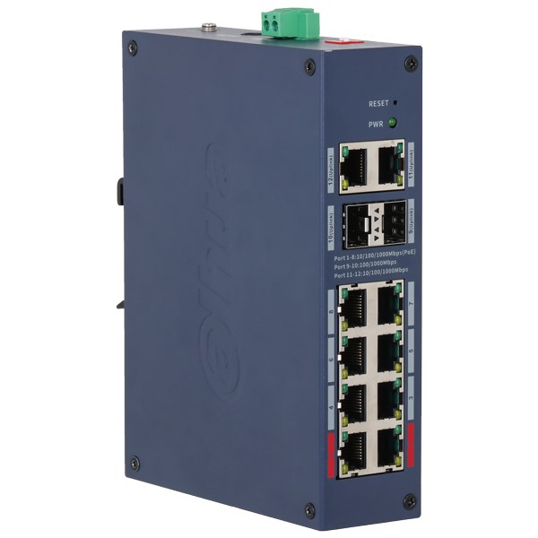 DAHUA CHS4212-8GT-110 industrijski PoE stikalni vmesnik, 8+2+2 portni