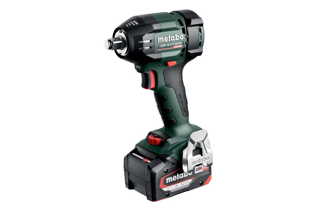 Metabo SSW 18 LTX 550 BL udarni ključ, 550 Nm, 2x5.2Ah bateriji v METABOX