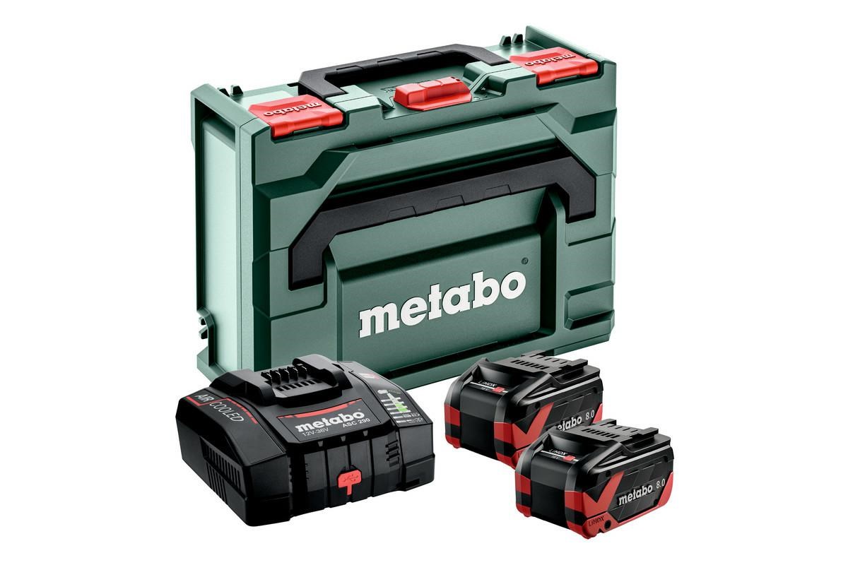 METABO Akumulatorski set 18V 8.0Ah LiHD XTREME (2 kosa) + polnilnik ASC 290 MetaboBox