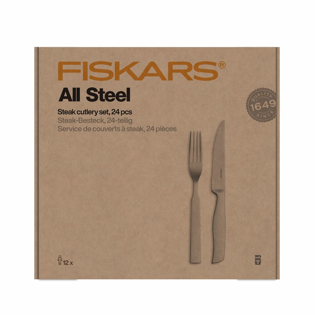 Set jedilnih priborov za zrezke Fiskars ALL STEEL, 24 kosov