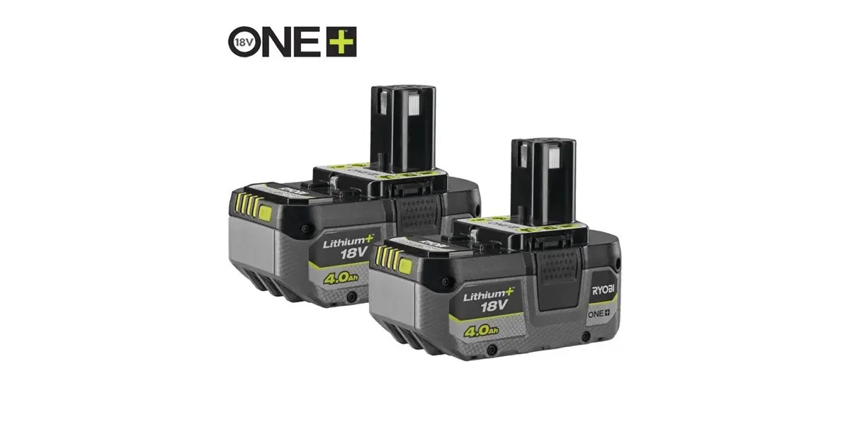 Ryobi 2x 4.0Ah Lithium+ 18V ONE+ akumulatorja RB1840X2