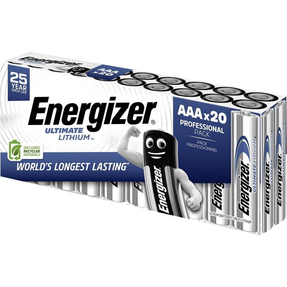 Energizer Ultimate Lithium L92 Micro AAA baterije, 20 kosov