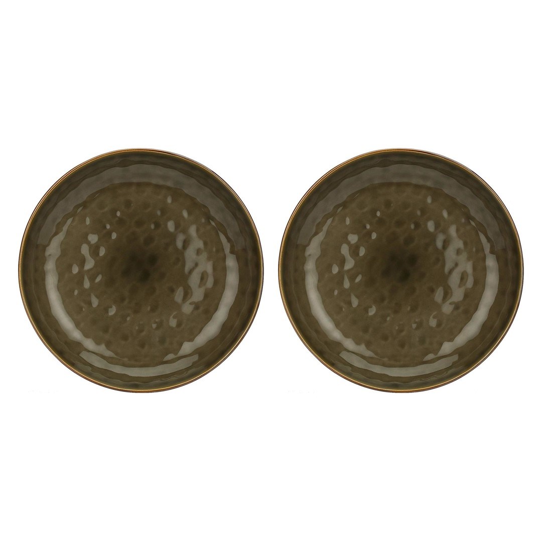 Set 2 Concerto Grigio Tortora okroglih posod, sivo-rjavih, 30 cm