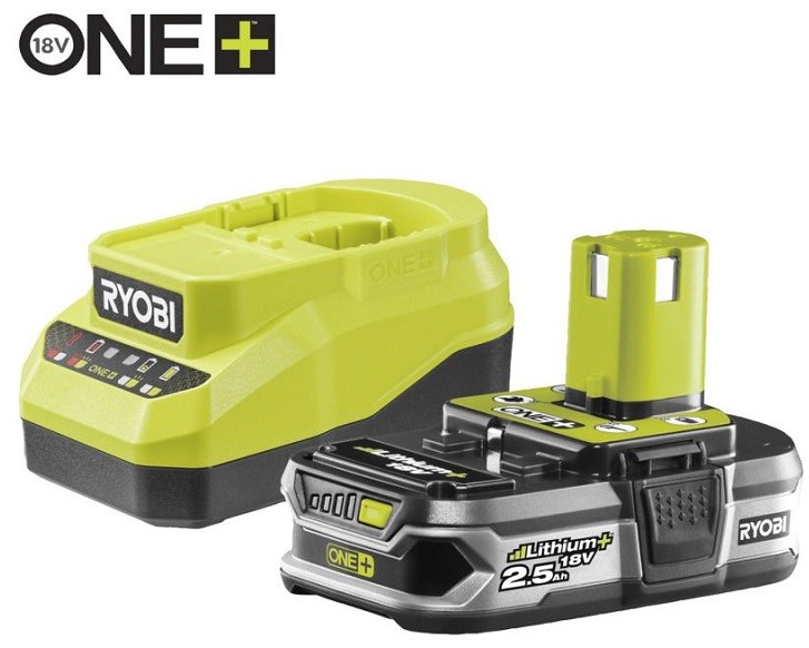 RYOBI RC18120A-125 komplet polnilnik + baterija 2.5Ah 18V