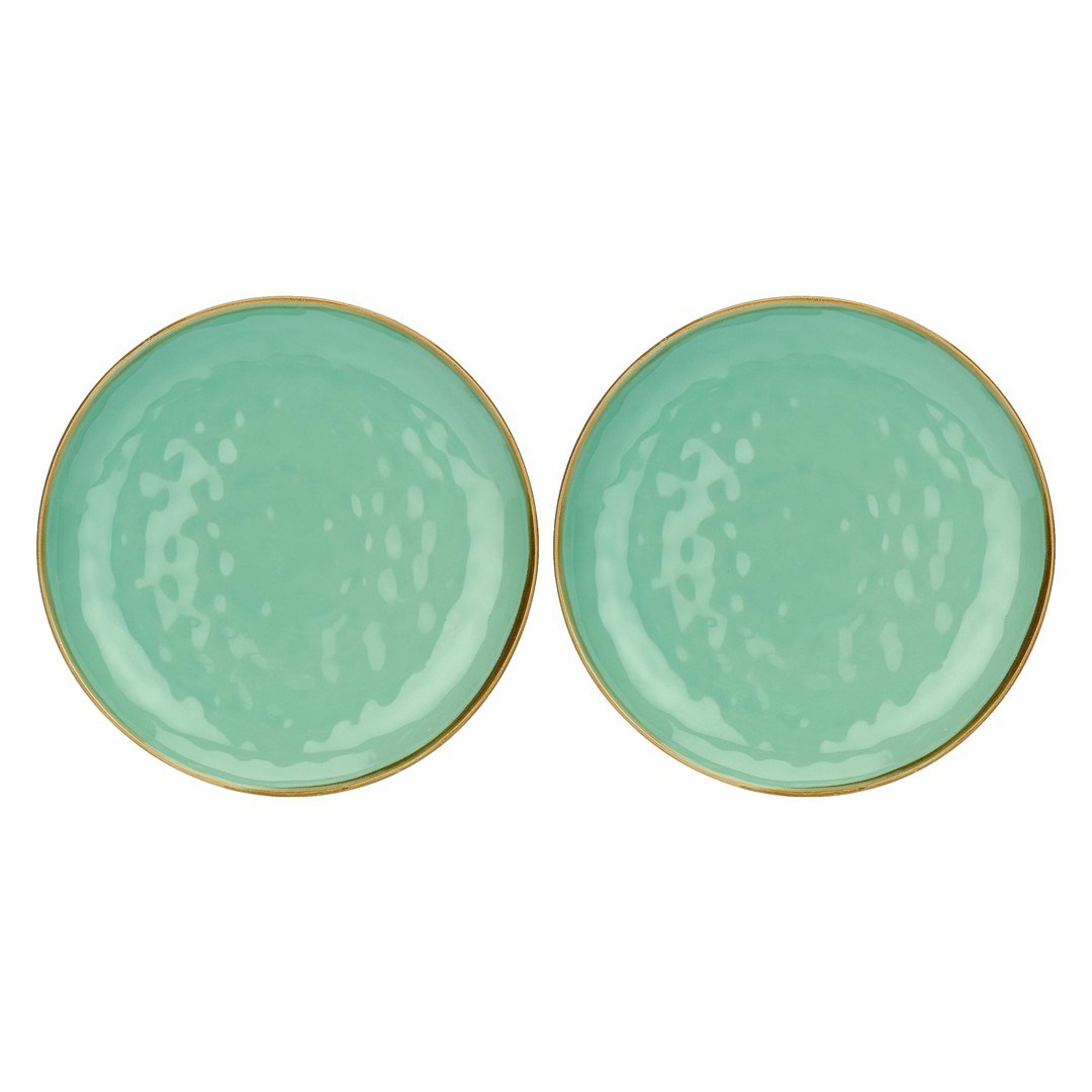 Set 2 Concerto Verde Acqua okroglih pladnjev, mentinih, 32 cm