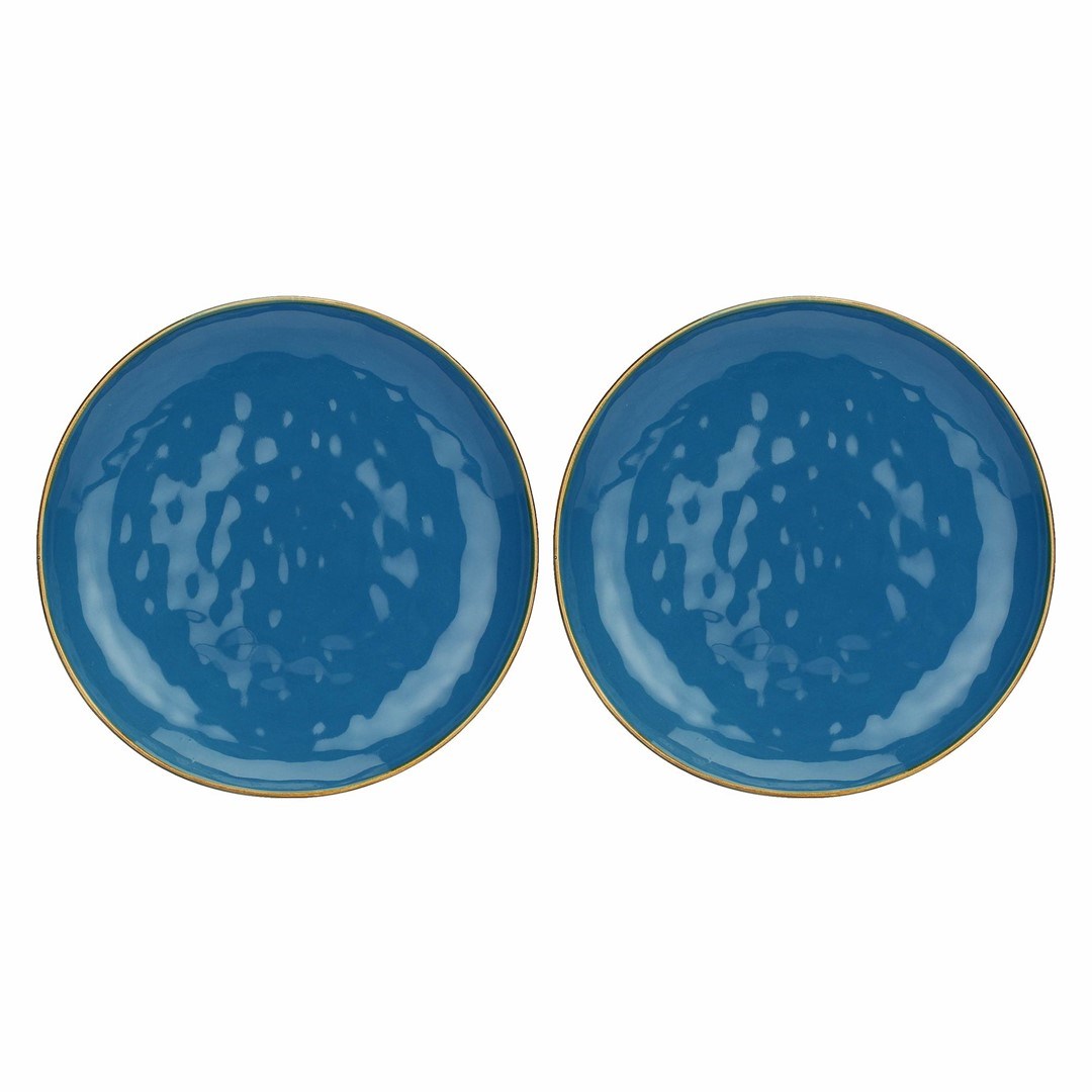 Set 2 Concerto Blu Avio okroglih servirnih krožnikov - temno modra, 32 cm