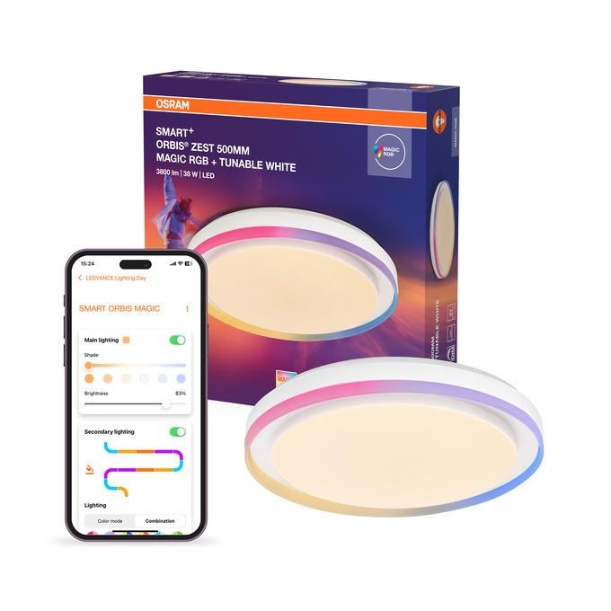 Stropna svetilka OSR z Wi-Fi, 38W, 3800LM, RGB+TW, 50cm