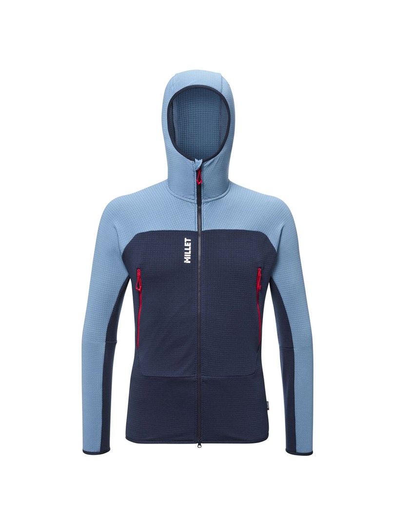 Moška jopa MILLET Fusion Grid Hoodie M, modra - XL
