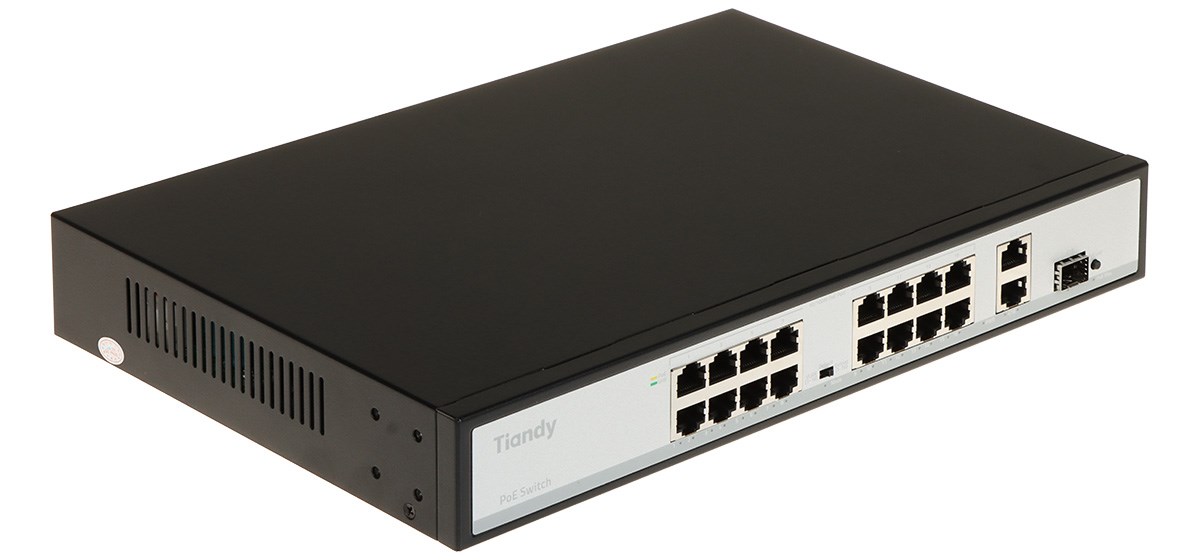 Tiandy TC-P3S019 16-Portno PoE Stikalo z Uplink in SFP