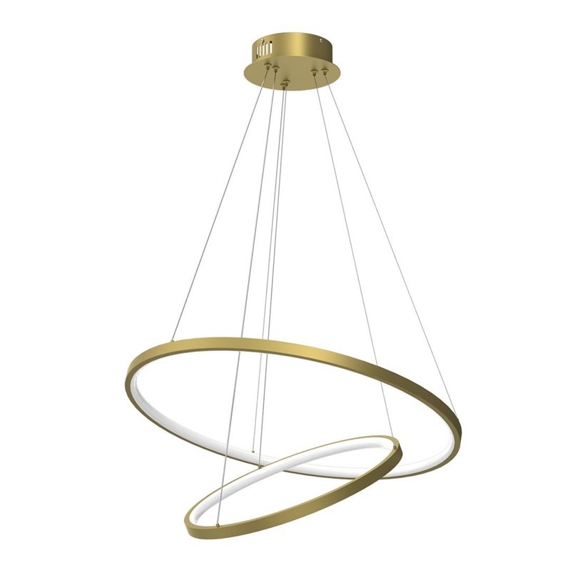 Viseča LED svetilka Ronday 60cm 51W, zlata
