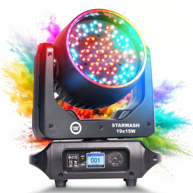 LIGHT4ME STARWASH RGBW gibljiva glava za pranje luči