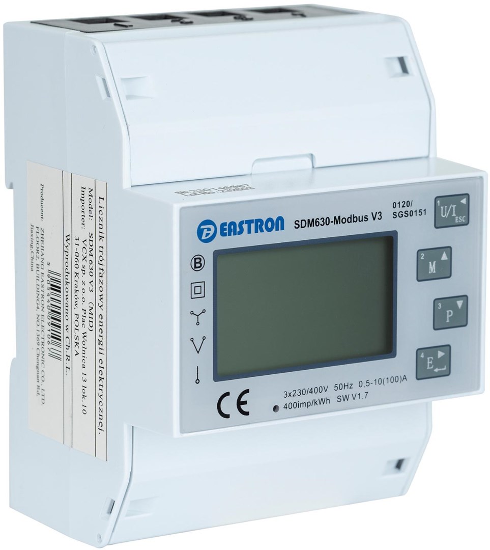 Trofazni merilnik energije VCX SDM 630 MODBUS