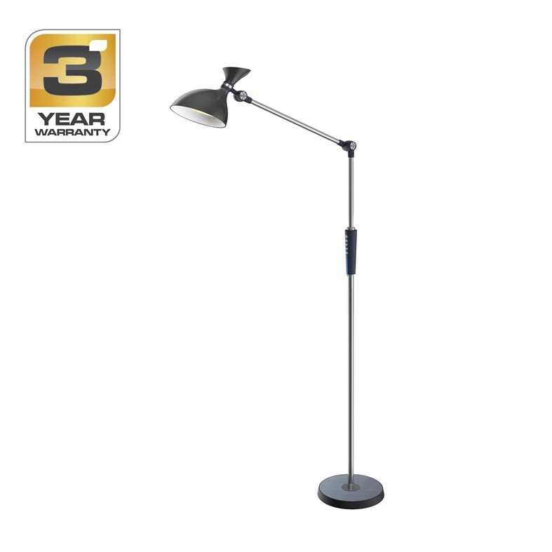 ELEGANT BL-1903 stoječa LED svetilka, 12W+3W, črna