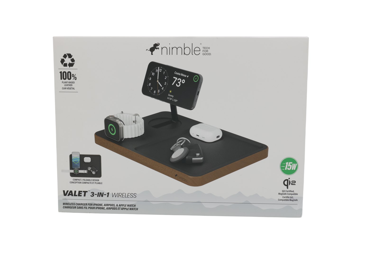 Nimble Valet 3-v-1 brezžični polnilnik