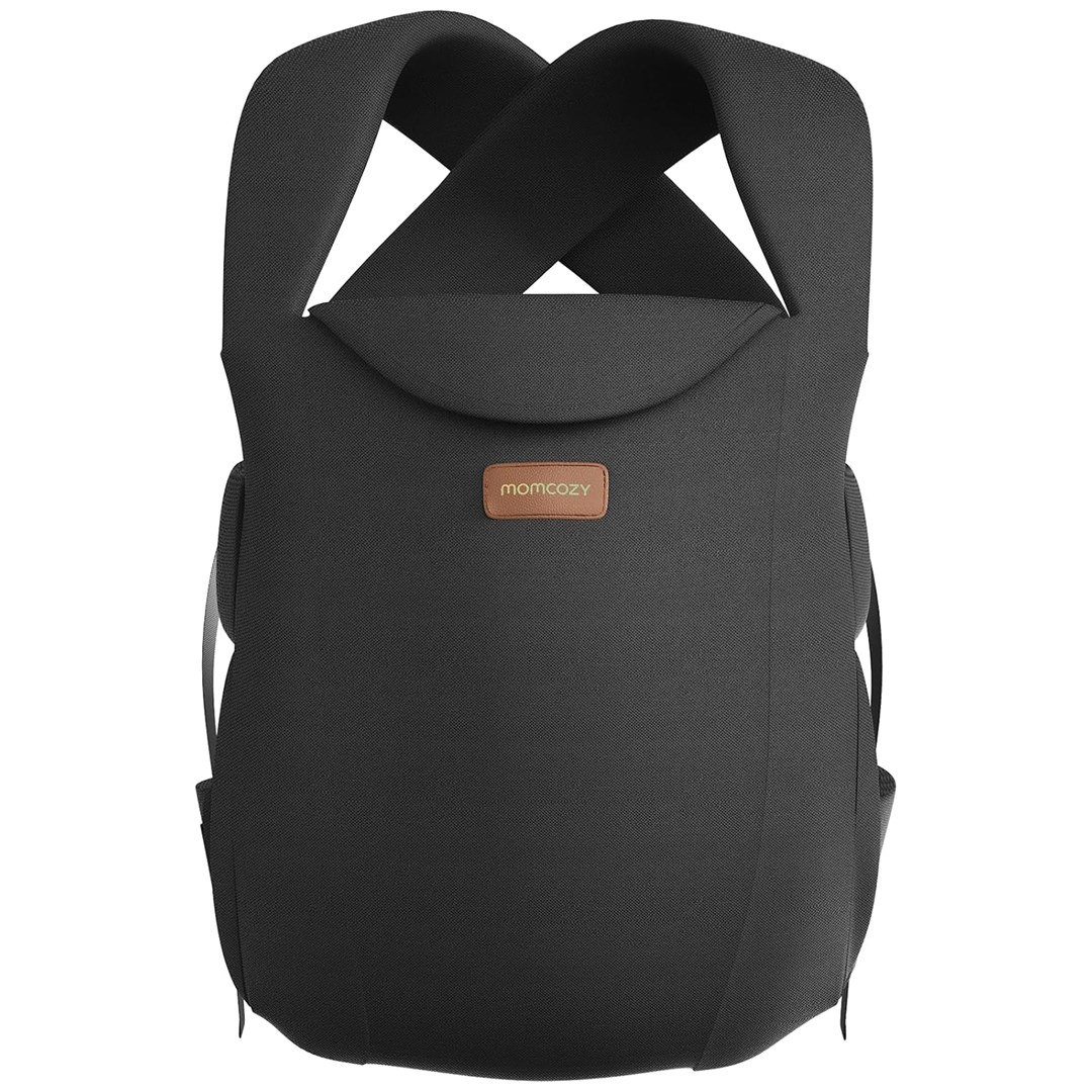 MOMCOZY CB002 Nosilka za novorojenčke, bombažna, črna