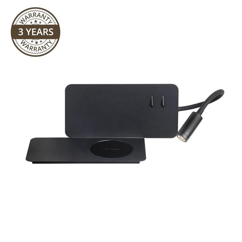 Stenska svetilka NON FIJI 19132-BK 5+3W LED