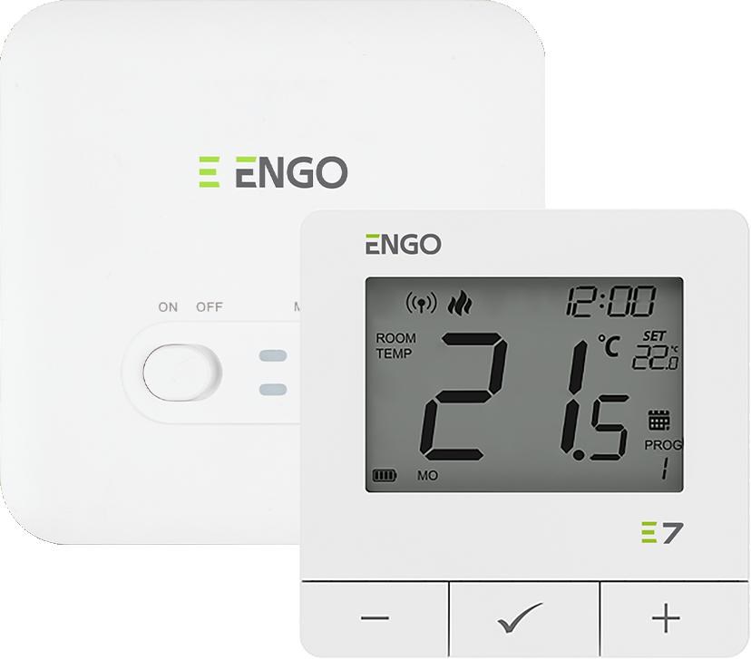 ENGO Controls E7-RFW pametni sobni termostat, bel