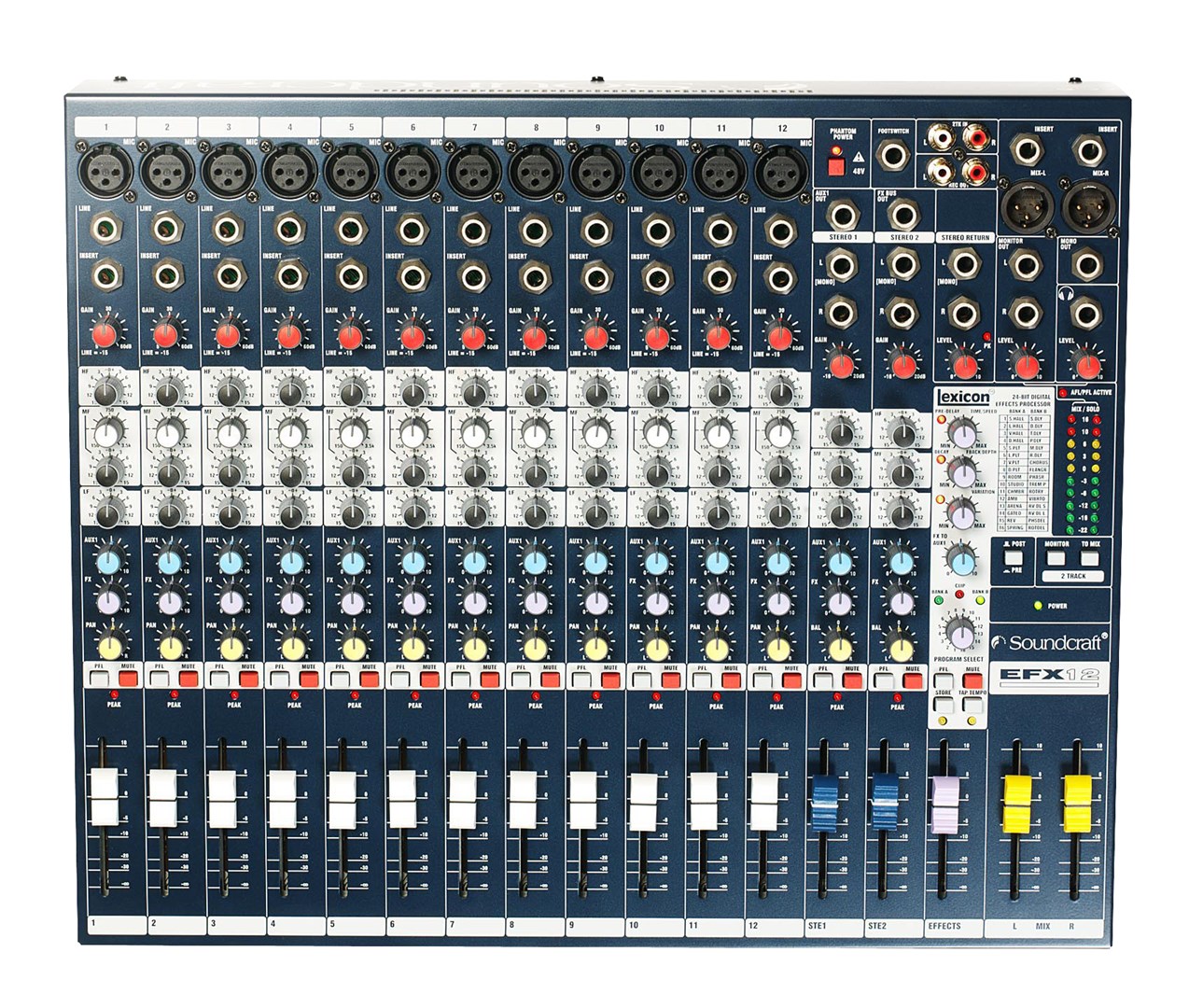 Soundcraft EFX12 analogni mikser, 12 kanalov