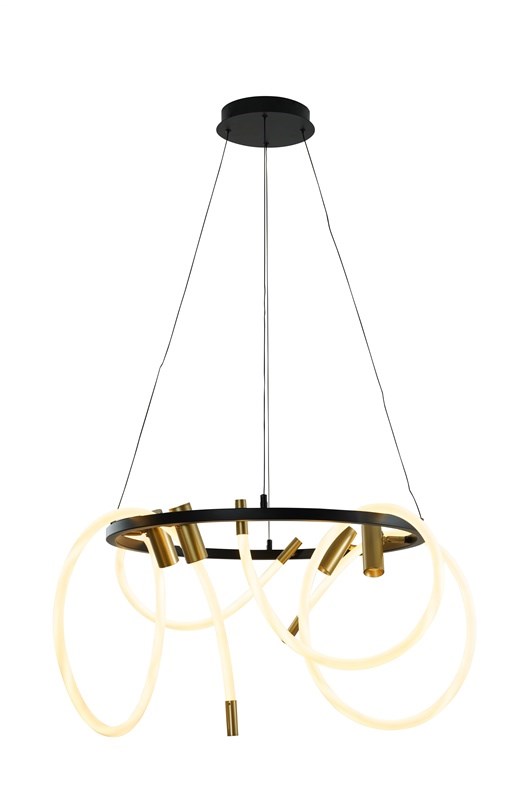 Obesna LED svetilka Tigris Coil 4000K, zlata