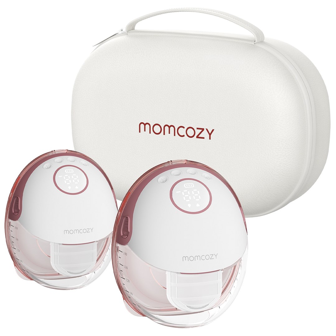 Momcozy M6 Double dvojna prsna črpalka, rdeča