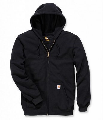 Carhartt Midweight Hooded ZIP Hoodie - črna