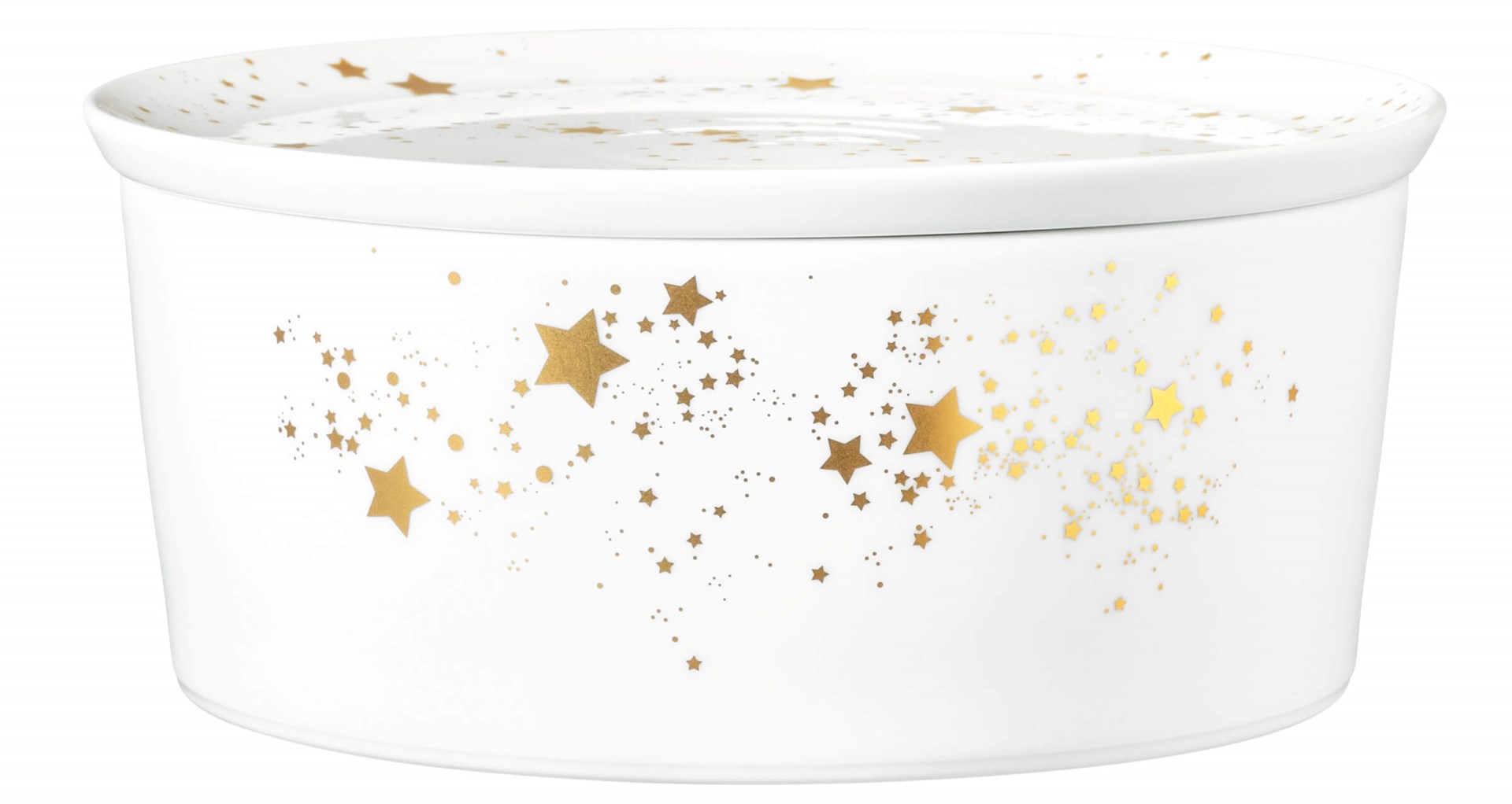 SELTMANN LIBERTY GOLDEN STARS posoda z pokrovom 21x9 cm