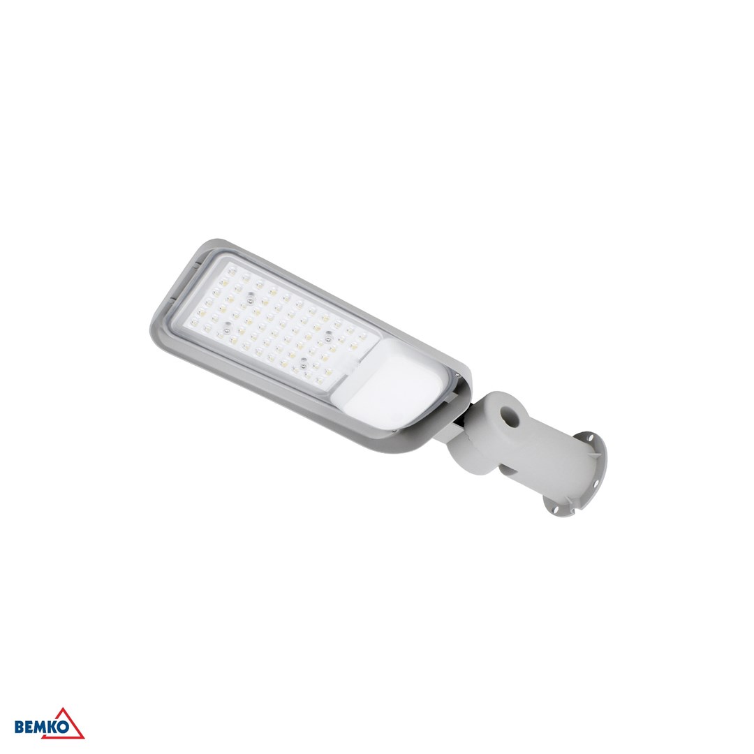 LED ulična svetilka JAZMIN 70W 4000K 9100LM IP65 svetlo siva