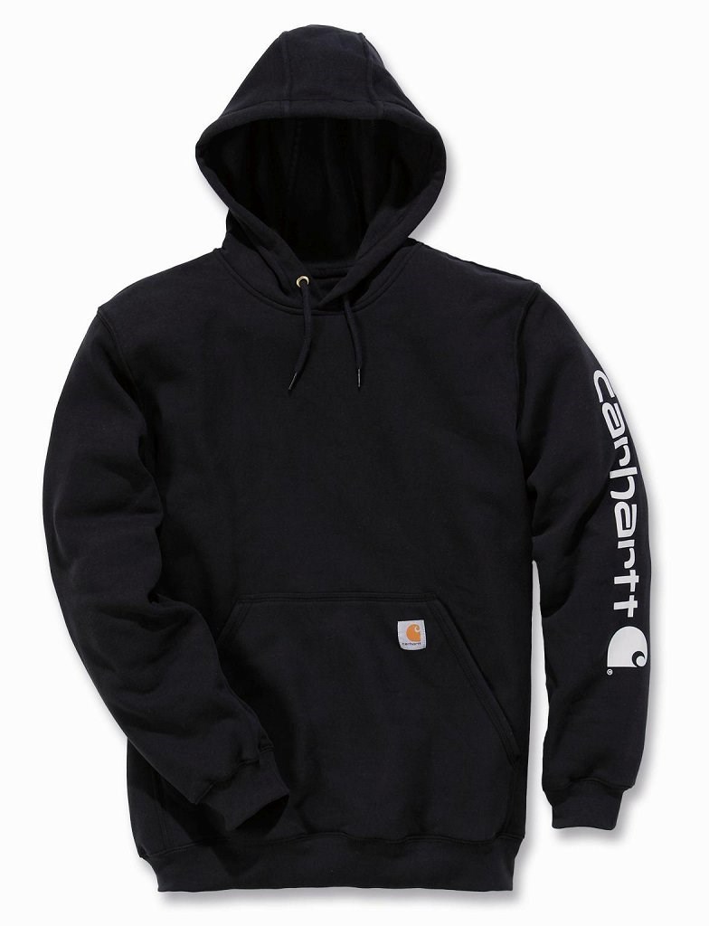 Carhartt Mid Sig Sleeve Logo Sweatshirt, črna