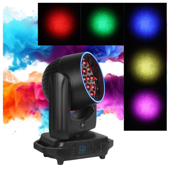 Glavnata premična svetilka LIGHT4ME SKY WASH 19x15W RGBW