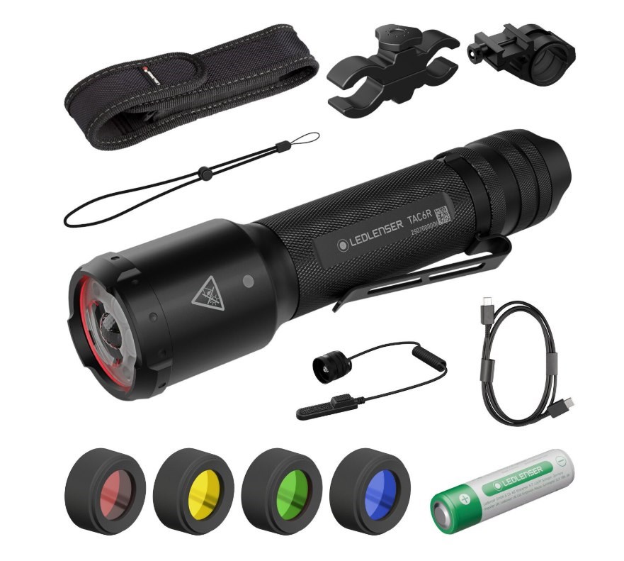 Lovski set Ledlenser TAC6R črn kovček