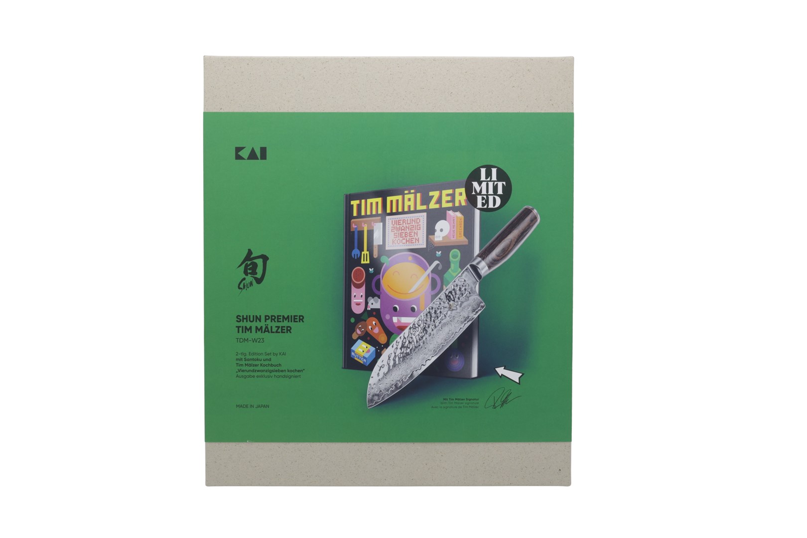 Kai Shun Premier Tim Mälzer Santoku nož + kuharska knjiga