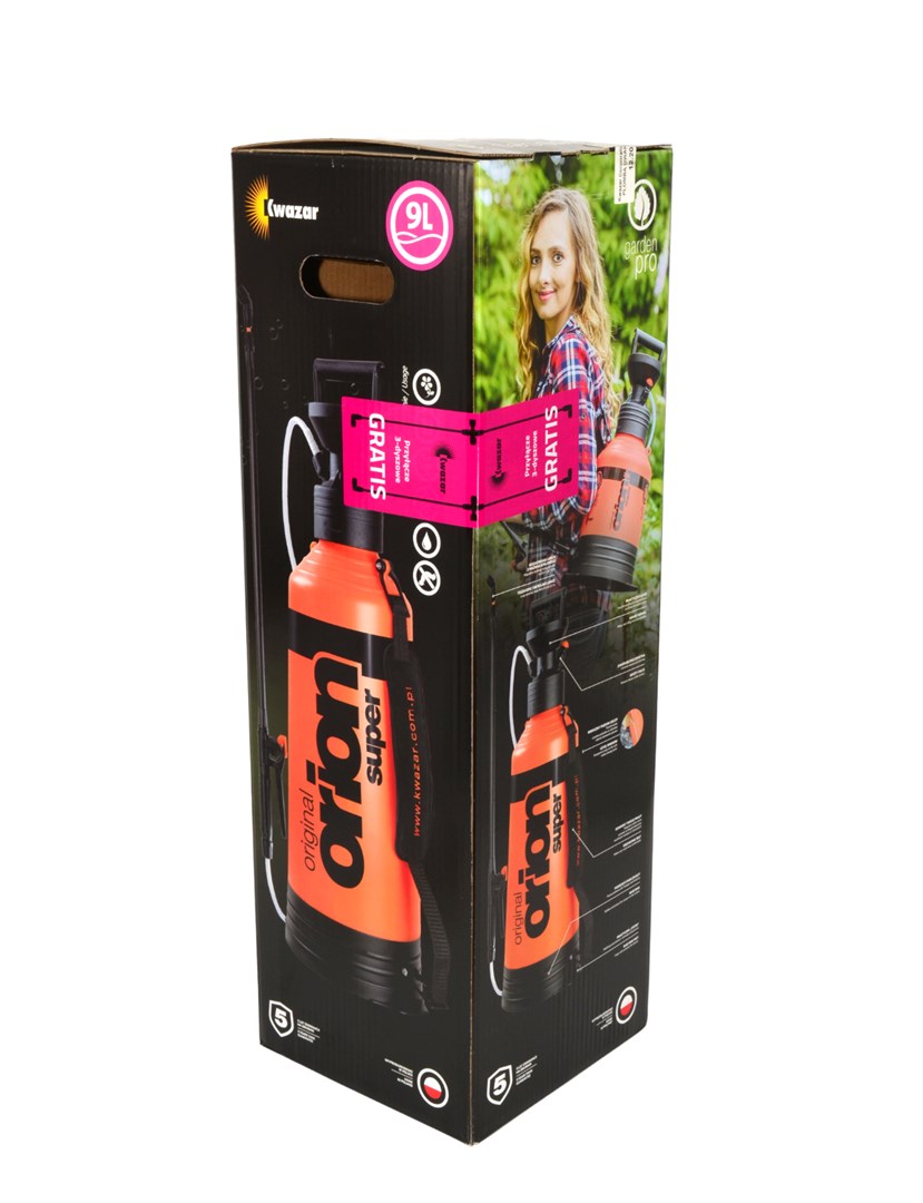 KWAZAR Škropilnik Orion Super New 9l + priključek 3 vrstice