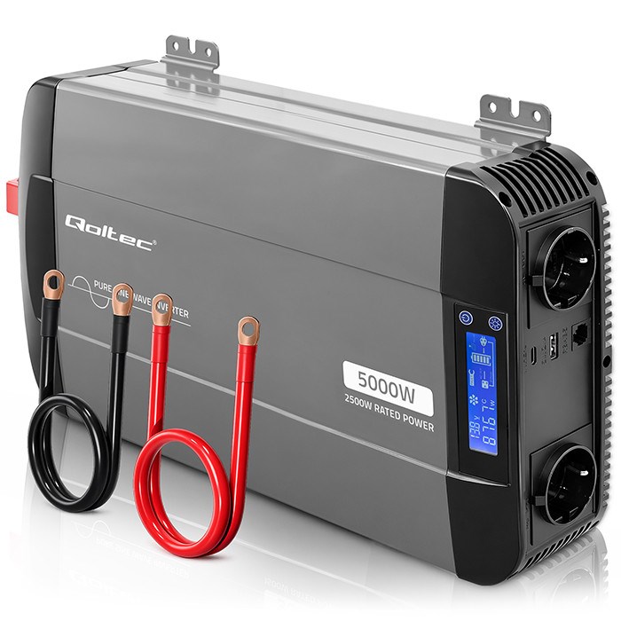 QOC Pretvornik napetosti Pure Sine Wave 12V/230V, 2500/5000W