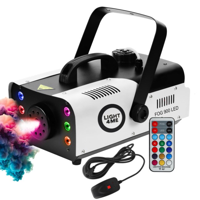 LIGHT4ME FOG 900 LED stroj za meglo z daljinskim upravljanjem, bel