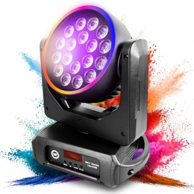 LIGHT4ME SKY WASH 18x10W RGBW premikajoča glava (wash)