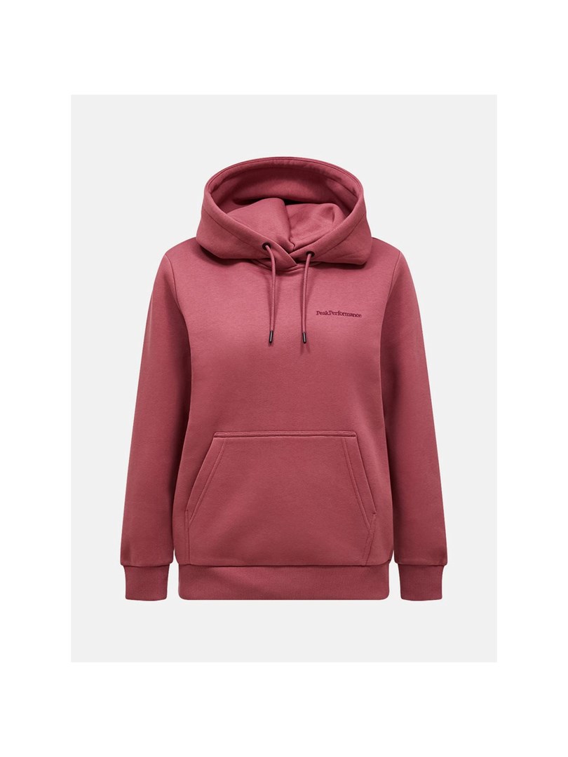 Ženska jopa s kapuco PEAK PERFORMANCE W Original Small Logo Hood, rdeča, vel. L