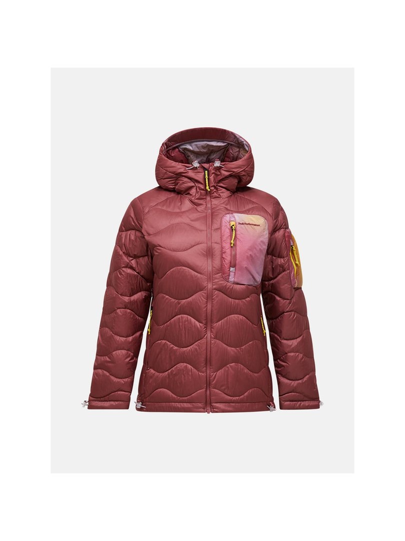 Ženska jakna PEAK PERFORMANCE W Helium Aop Utility Down Hood - večbarvna, XL