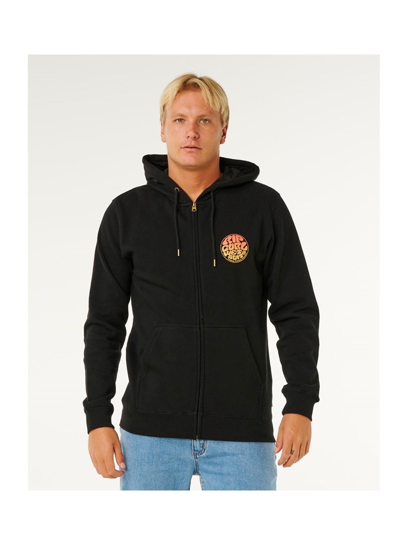 Moška jopa RIP CURL Wettie Passage Icon Zip Thru, črna