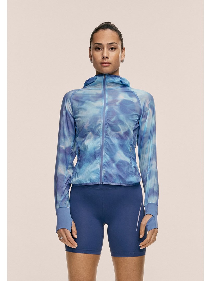 CASALL Breeze Printed Running Jacket jakna, temno modra - L