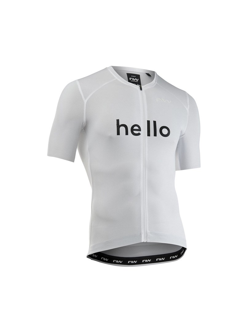 Moška kolesarska majica NORTHWAVE Blade Hello Goodbye Jersey S/s - bela, L
