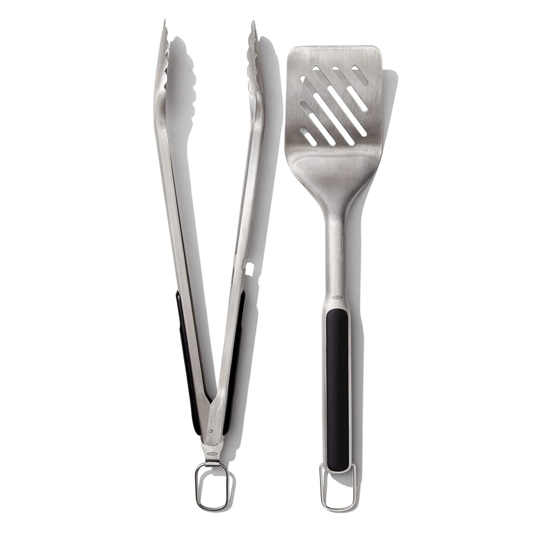 OXO Good Grips Set obračalnik in klešče za žar