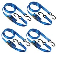 MASTER LOCK 4367EURDAT napenjalni pas z ragljo in S-kljuko, 5m x 25mm, 4 kos