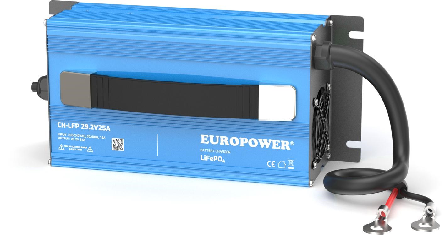 EUP EUROPOWER CH-LFP/24/25 polnilnik za LiFePO4 akumulatorje, 29.2V 25A, M8