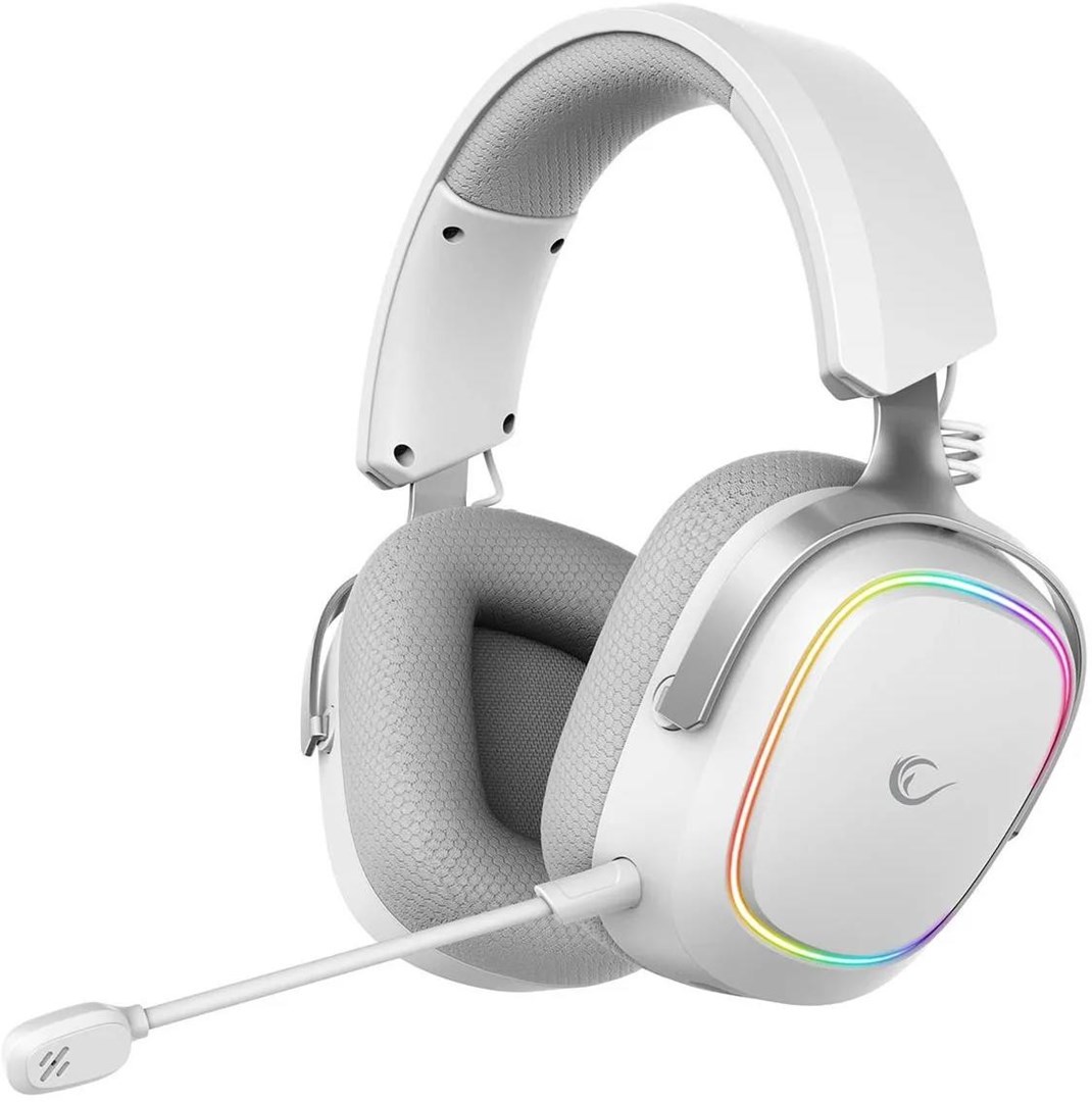 Rampage RETSU brezžične naglavne slušalke BT 2.4G RGB, bele