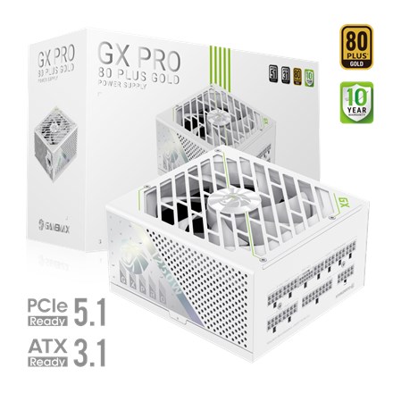 Napajalnik Gamemax PSU | GX PRO 1250G WH | 1250 W | Gold | White