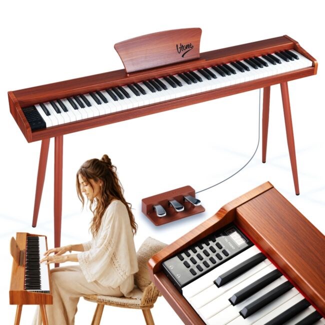 Digitalno klavirsko stojalo V-TONE BL-130, štirinožno, rjavo